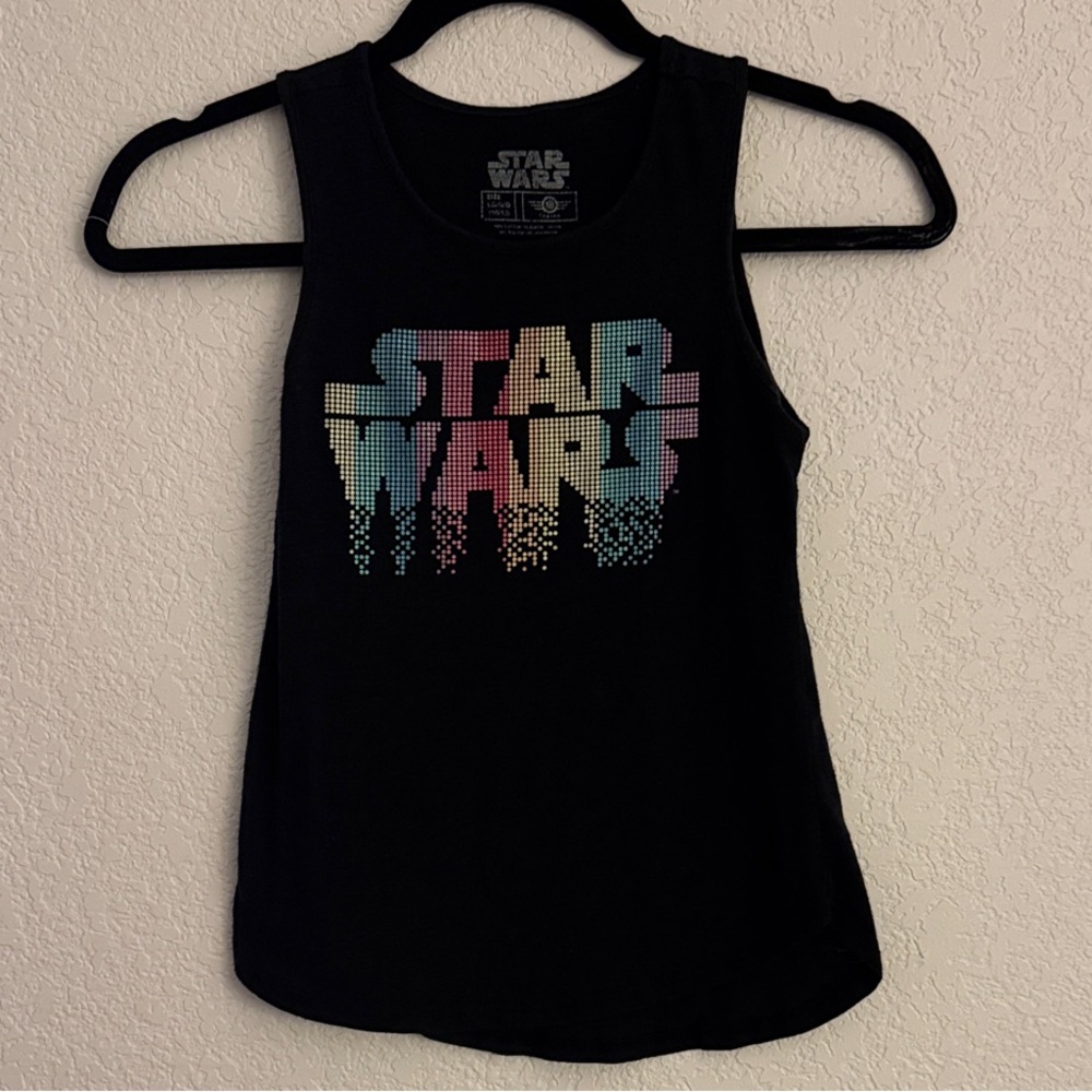 Star Wars Black Tank Top with Multicolor Graphic